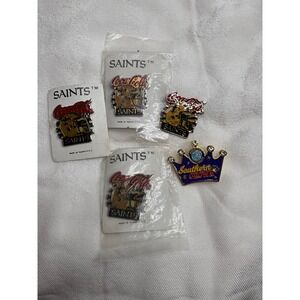 New Orleans Saints Coca Cola Football Helmet Lapel Pin Lot of 4 Southern Crown